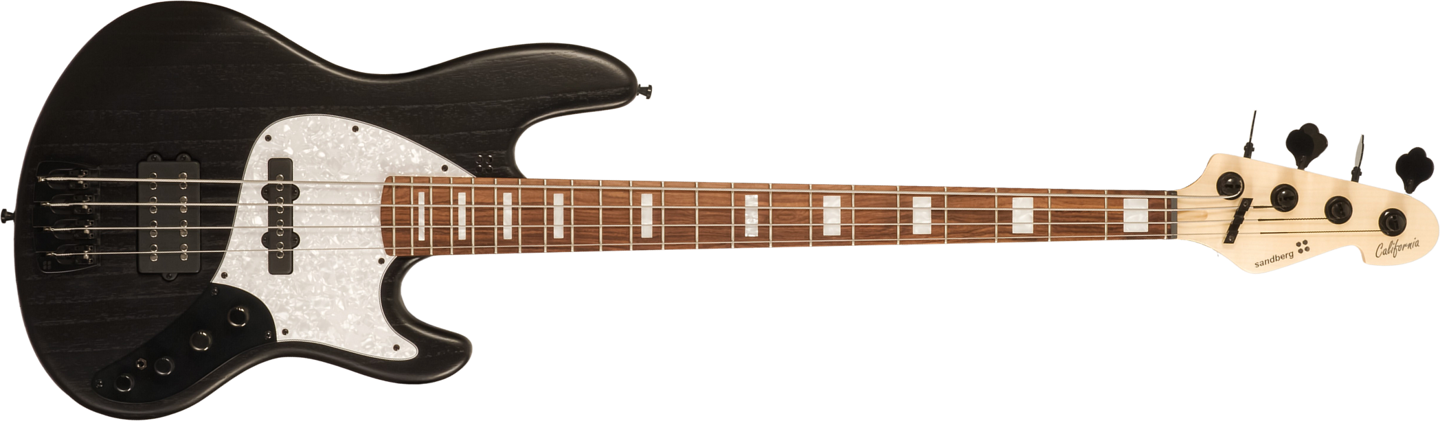 Sandberg California Tm4 Sl Superlight White Blocks All Active Pf - Black - Solid body elektrische bas - Main picture