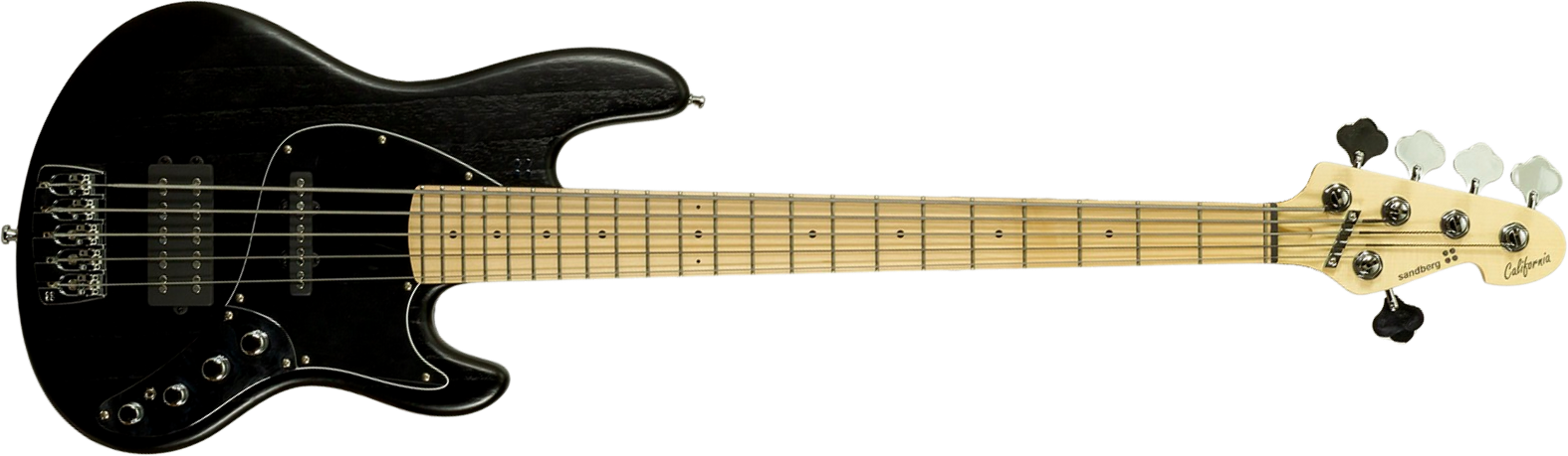 Sandberg California Tm5 Sl Superlight Black Dots Black Pckd 5c All Active Mn - Black Matt - Solid body elektrische bas - Main picture