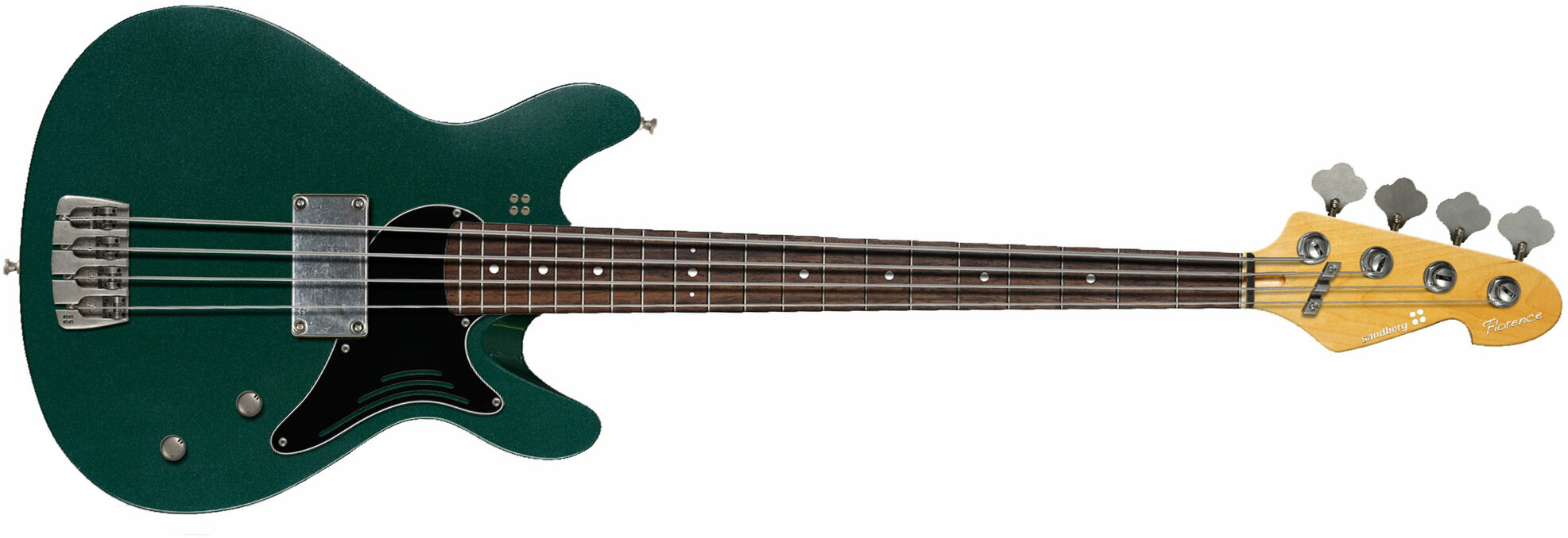 Sandberg Florence Bass 4c Rw - Soft Aged British Green - Solid body elektrische bas - Main picture