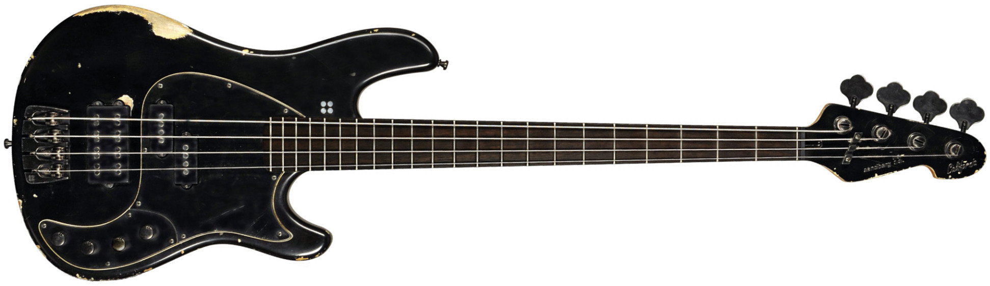 Sandberg Oliver Riedel California Vm4 Signature All Active Eb - Black Hardcore Aged - Solid body elektrische bas - Main picture