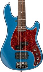 Solid body elektrische bas Sandberg California VM4 (RW, White Dots) - Lake placid blue
