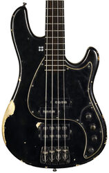 Solid body elektrische bas Sandberg Oliver Riedel California VM4 - Black hardcore aged