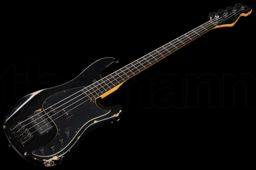 Sandberg Oliver Riedel California Vm4 Signature All Active Eb - Black Hardcore Aged - Solid body elektrische bas - Variation 1