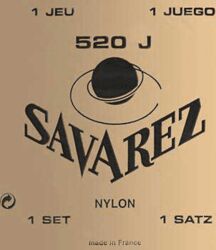 Nylonsnaren voor klassieke gitaar Savarez Classic 520J Savarez Nylon Jaune Tension Tres Forte - Snarenset