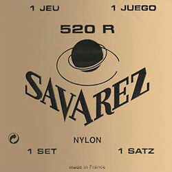 Nylonsnaren voor klassieke gitaar Savarez Classic 520R Carte Rouge Tension Forte - Snarenset