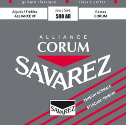Nylonsnaren voor klassieke gitaar Savarez Classic (6) 500AR corum alliance red - tension normale - Snarenset