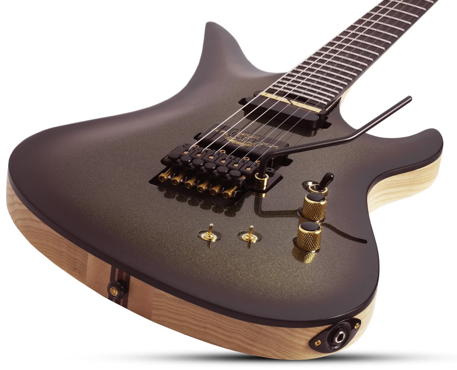 Schecter Avenger Fr-s 50th Ann. 2h Sustainiac Fr Eb - 50th Gold Burst - Metal elektrische gitaar - Variation 2