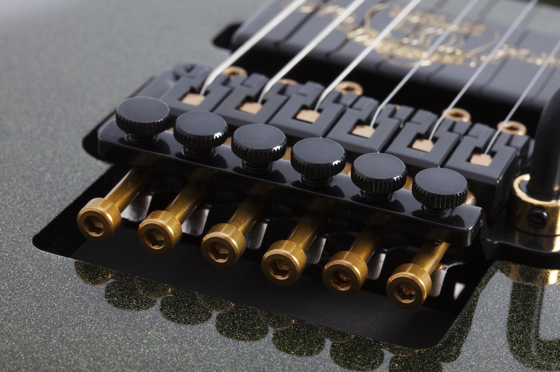 Schecter Avenger Fr-s 50th Ann. 2h Sustainiac Fr Eb - 50th Gold Burst - Metal elektrische gitaar - Variation 5