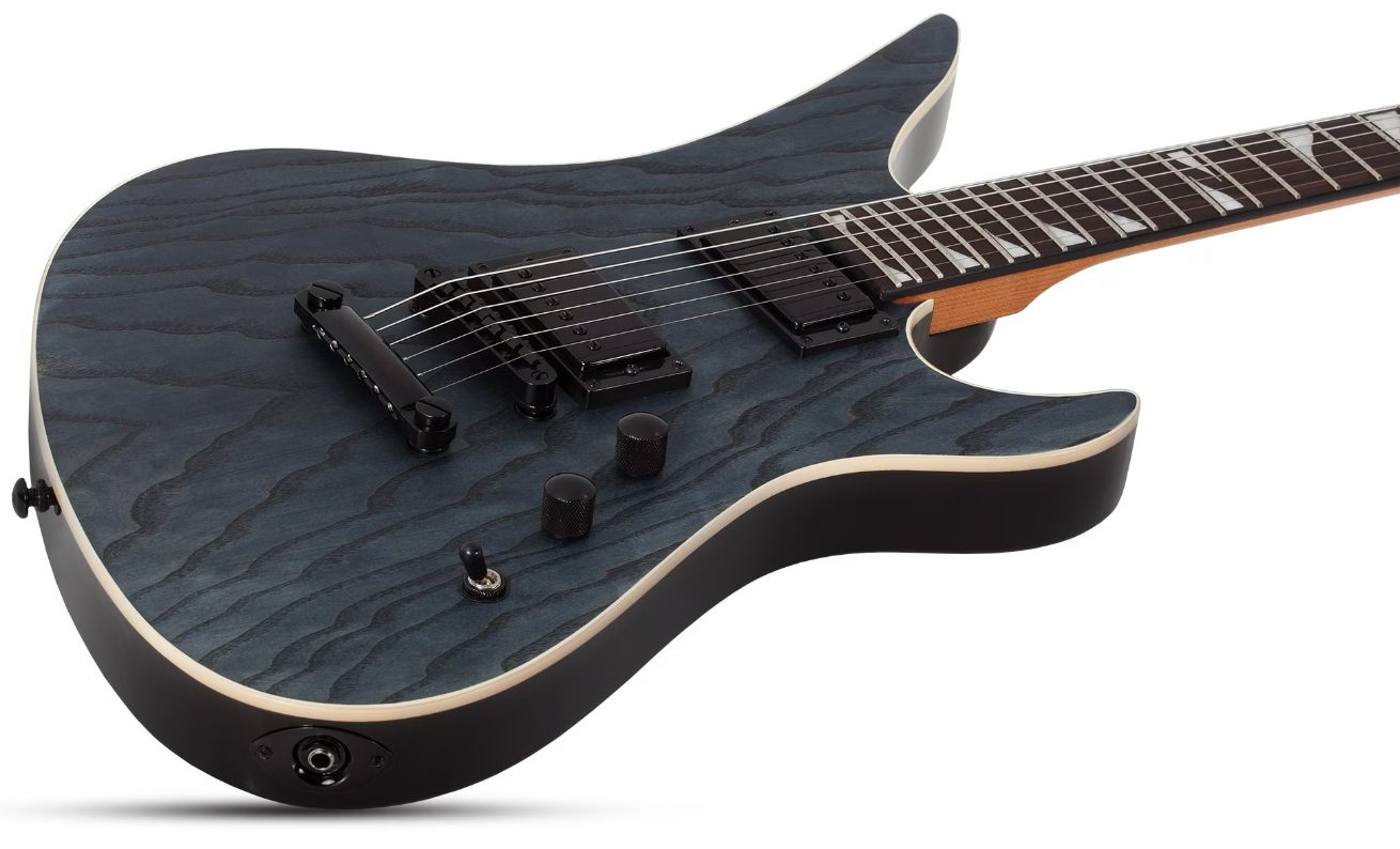 Schecter Avenger Standard 2h Ht Rw - Charcoal Satin - Metalen elektrische gitaar - Variation 1