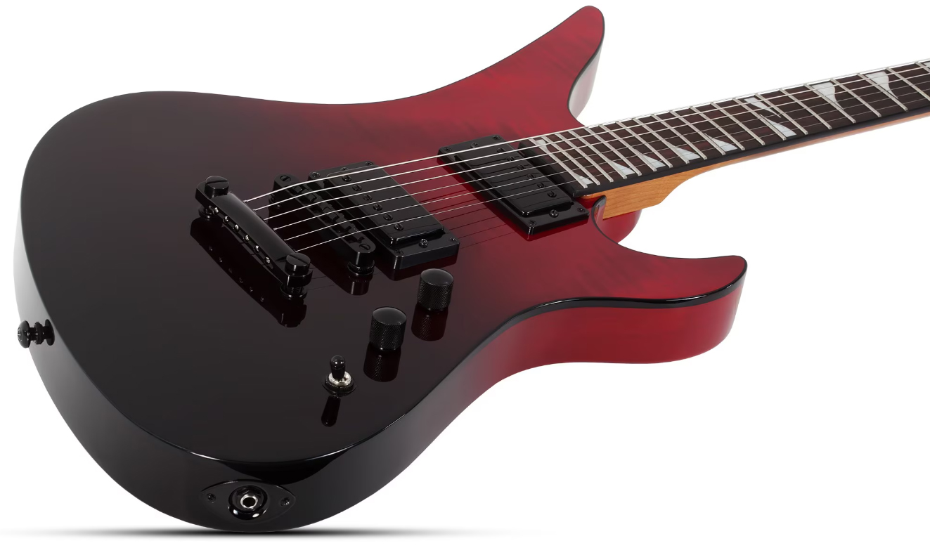 Schecter Avenger Standard 2h Ht Rw - Blood Burst - Metalen elektrische gitaar - Variation 1