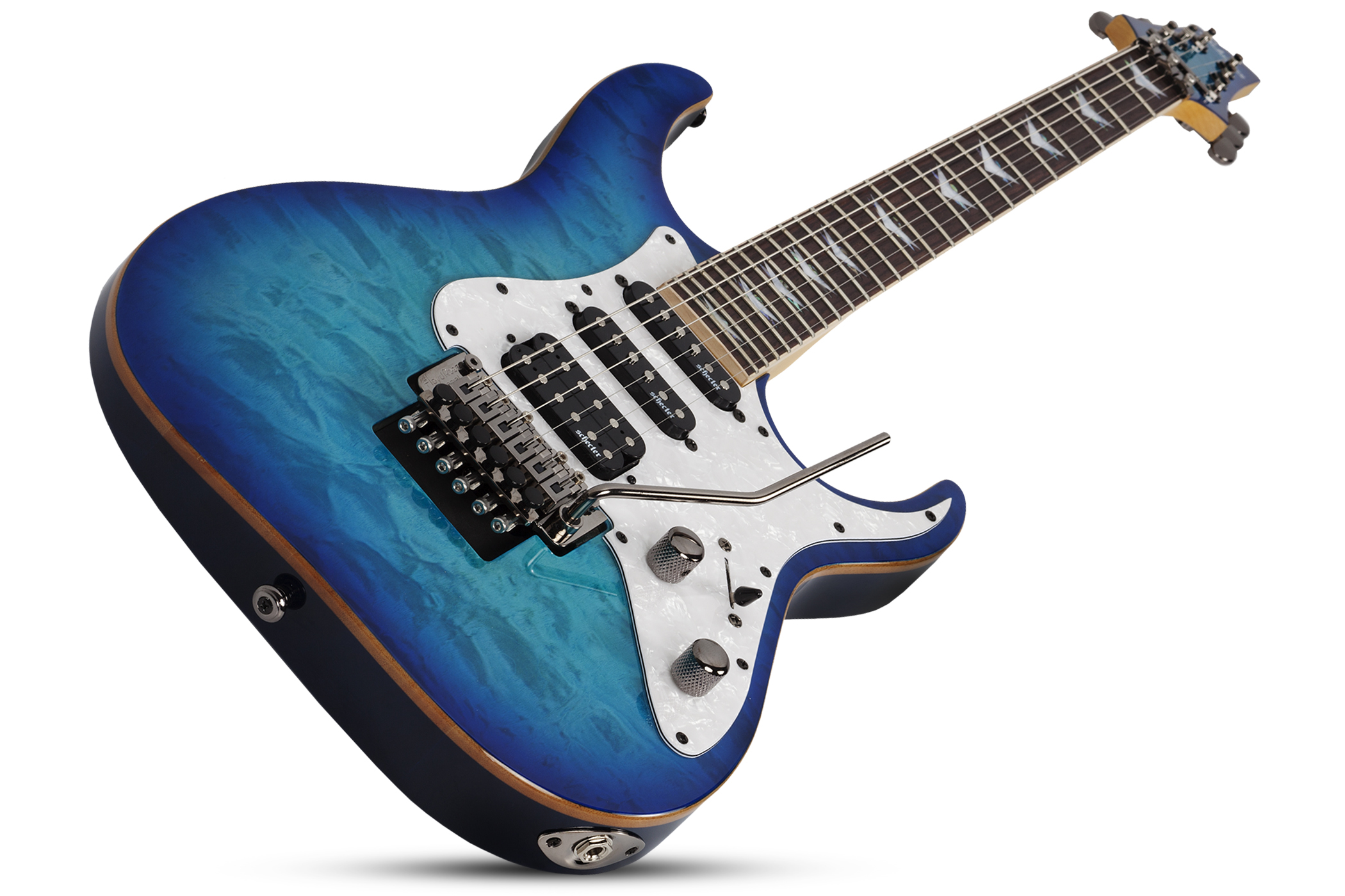 Schecter Banshee-6 Fr Extreme Hh Rw - Ocean Blue Burst - Elektrische gitaar in Str-vorm - Variation 3