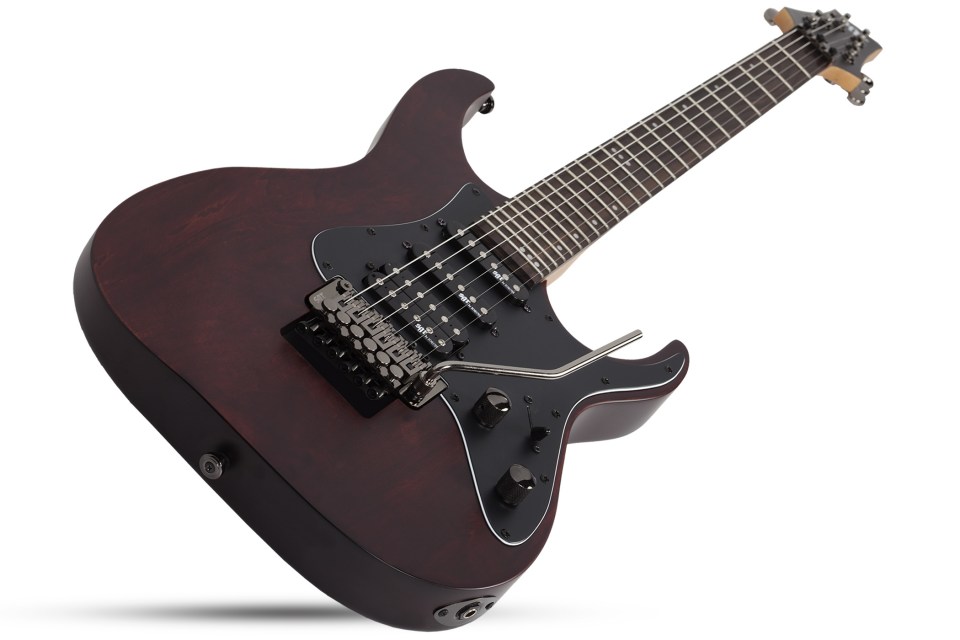 Schecter Banshee 6 Fr Sgr Hss Rw - Walnut Satin - Elektrische gitaar in Str-vorm - Variation 1