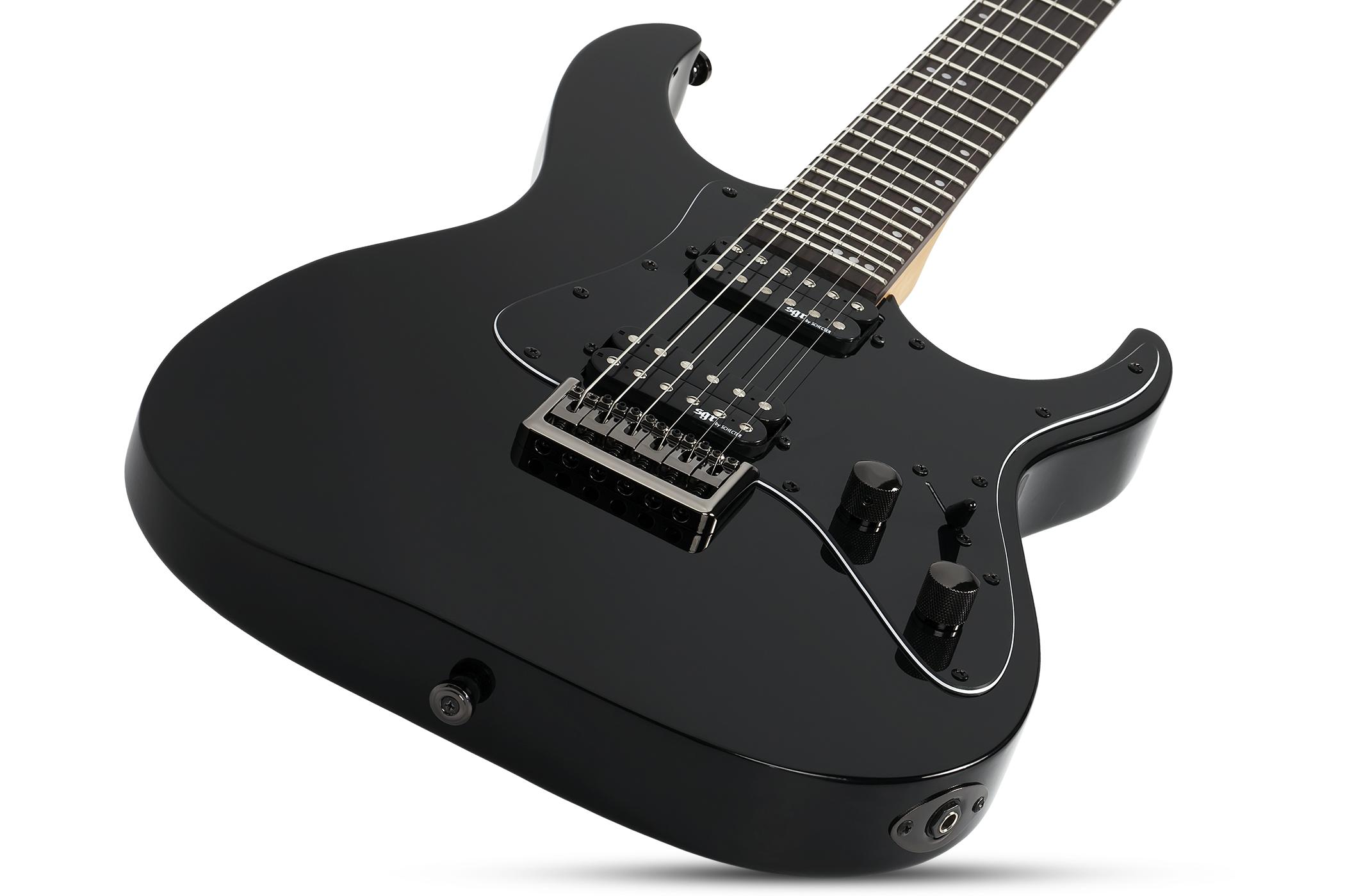 Schecter Banshee 6 Sgr 2h Ht Rw - Gloss Black - Elektrische gitaar in Str-vorm - Variation 1