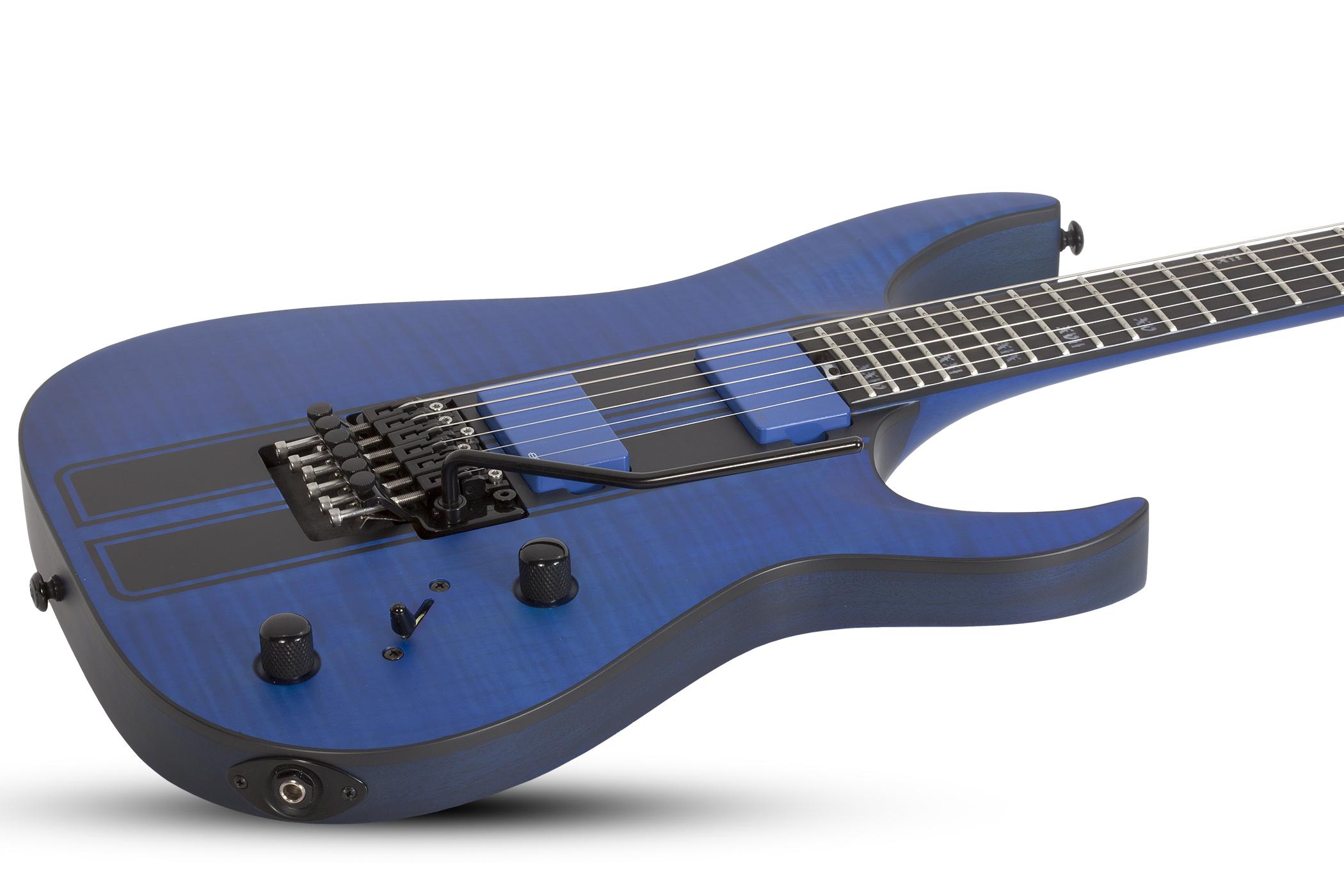 Schecter Banshee Gt Fr 2h Emg Eb - Satin Trans Blue - Elektrische gitaar in Str-vorm - Variation 1
