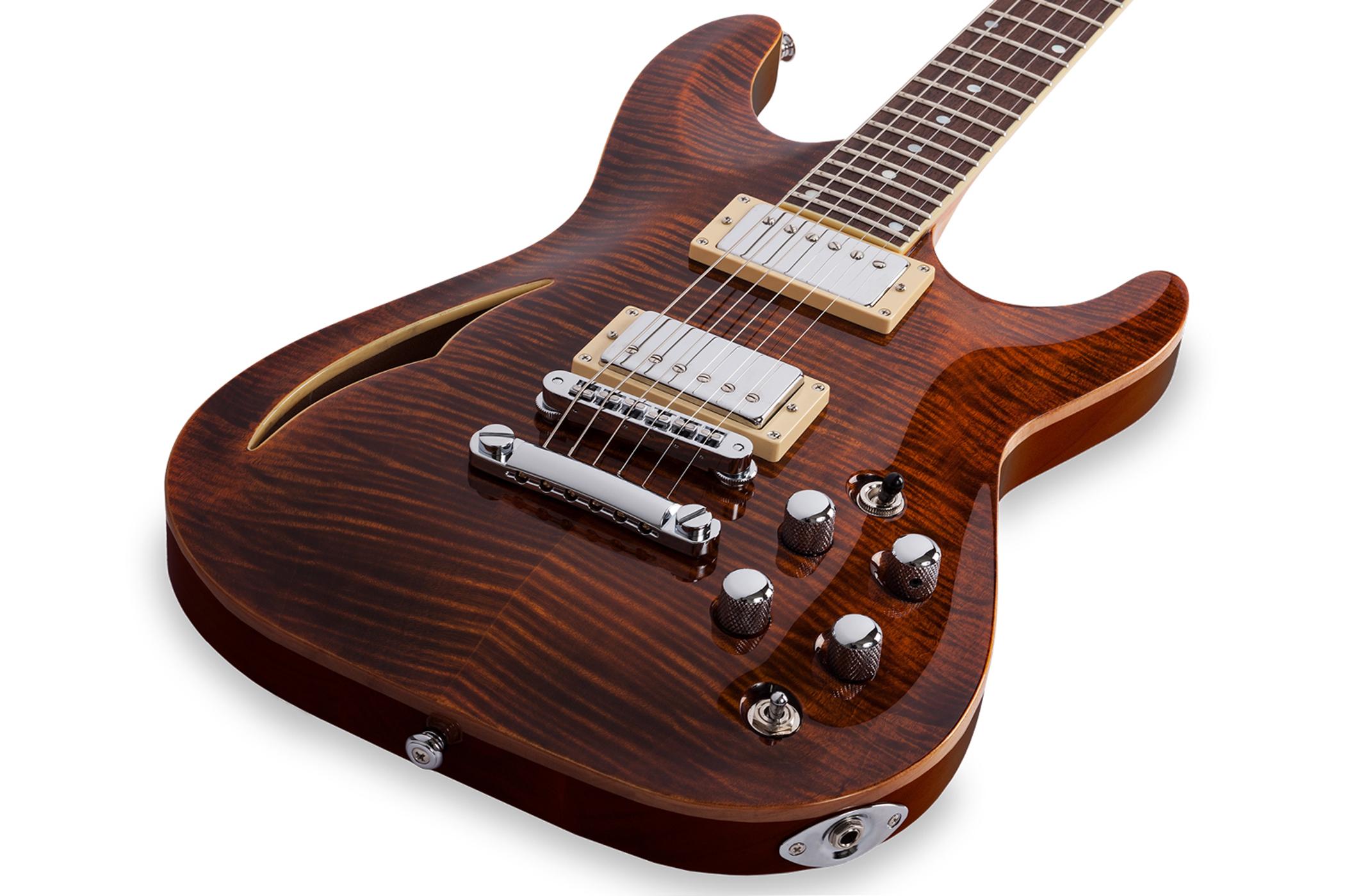 Schecter C-1 E/a Classic 2h Piezo Ht Rw - Cat's Eye - Elektrische gitaar in Str-vorm - Variation 1