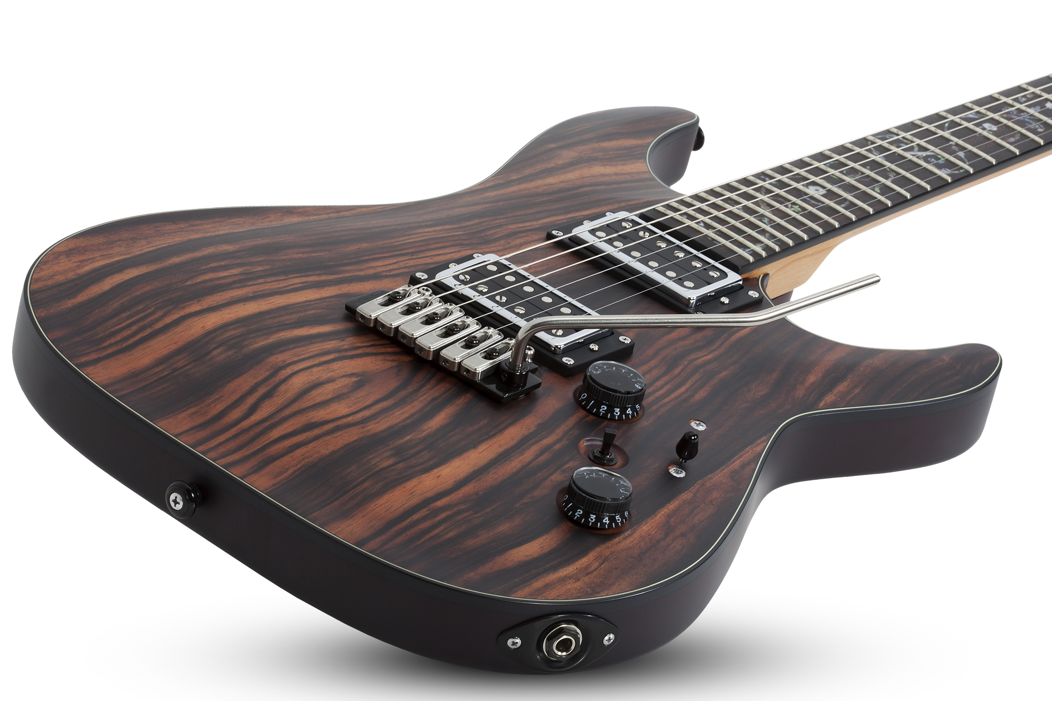 Schecter C-1 Exotic Ebony 2h Trem Eb - Natural Satin - Elektrische gitaar in Str-vorm - Variation 1