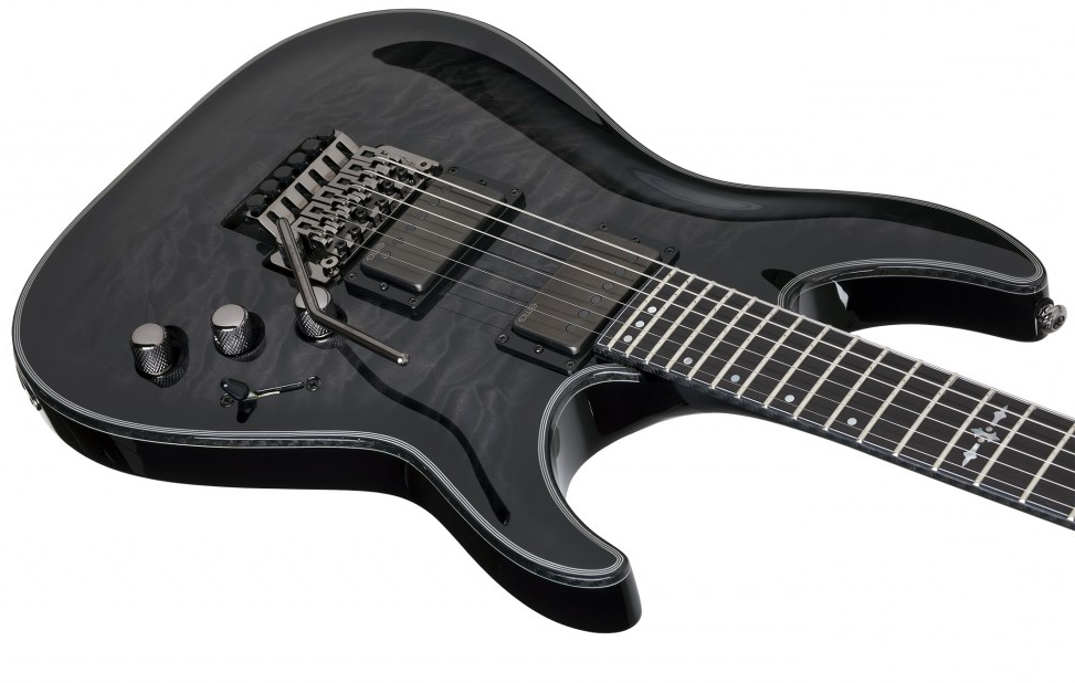 Schecter C-1 Fr Hellraiser Hybrid 2h Emg Eb - Trans. Black Burst - Elektrische gitaar in Str-vorm - Variation 1