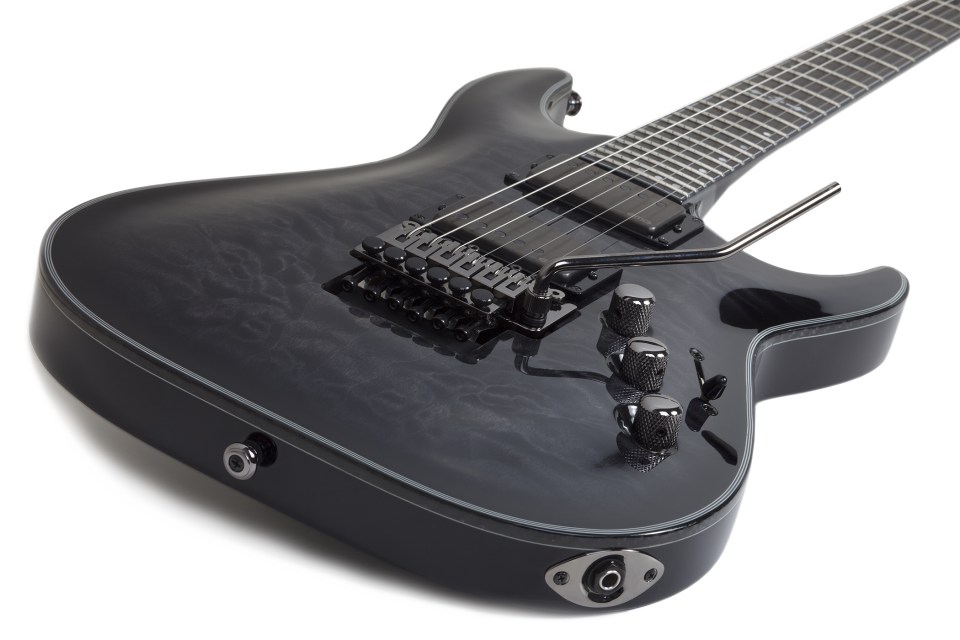 Schecter C-1 Fr Hellraiser Hybrid 2h Emg Eb - Trans. Black Burst - Elektrische gitaar in Str-vorm - Variation 2