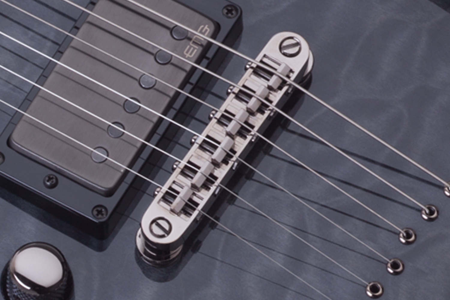 Schecter C-1 Hellraiser Hybrid Lh Gaucher 2h Emg Ht Eb - Trans. Black Burst - Linkshandige elektrische gitaar - Variation 2