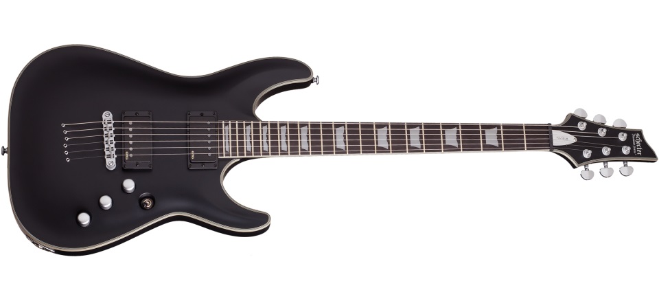Schecter C-1 Platinum 2h Emg Ht Eb - Satin Black - Elektrische gitaar in Str-vorm - Variation 1