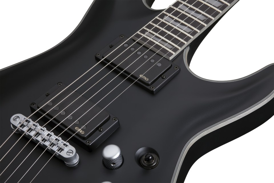 Schecter C-1 Platinum 2h Emg Ht Eb - Satin Black - Elektrische gitaar in Str-vorm - Variation 2