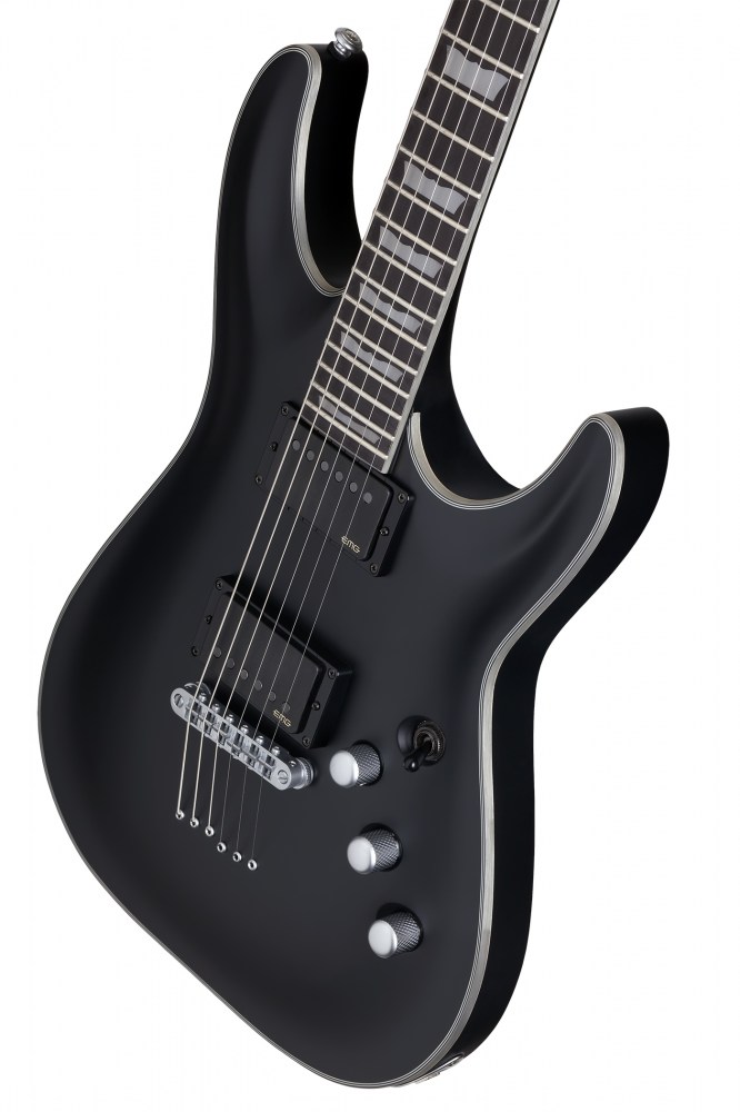 Schecter C-1 Platinum 2h Emg Ht Eb - Satin Black - Elektrische gitaar in Str-vorm - Variation 5