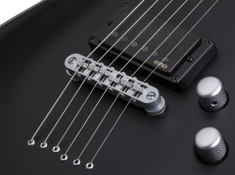 Schecter C-1 Platinum 2h Emg Ht Eb - Satin Black - Elektrische gitaar in Str-vorm - Variation 6