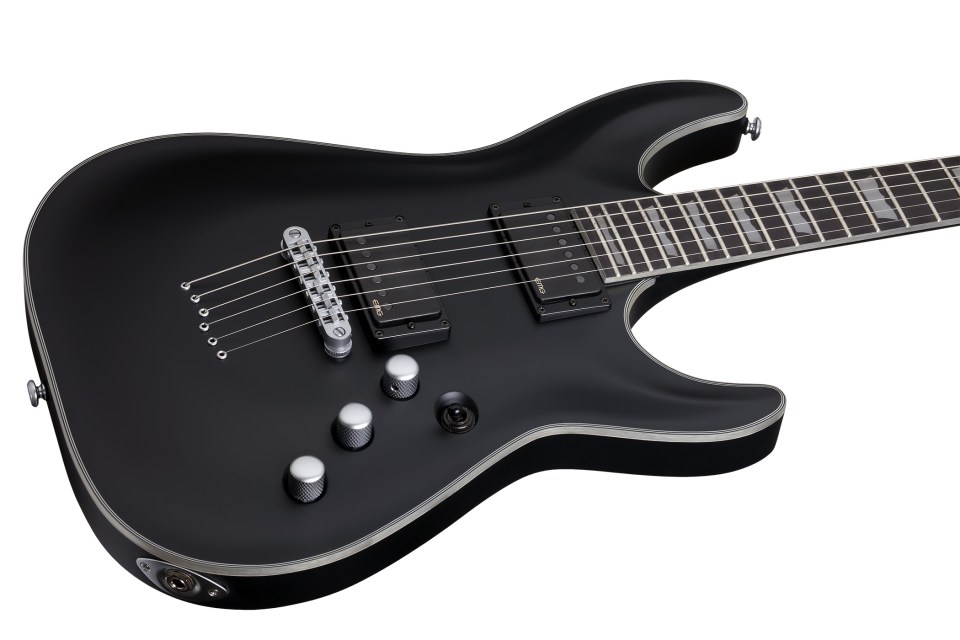 Schecter C-1 Platinum 2h Emg Ht Eb - Satin Black - Elektrische gitaar in Str-vorm - Variation 7