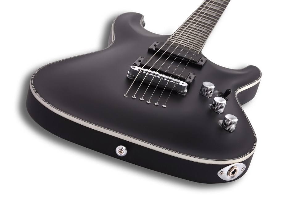 Schecter C-1 Platinum 2h Emg Ht Eb - Satin Black - Elektrische gitaar in Str-vorm - Variation 8