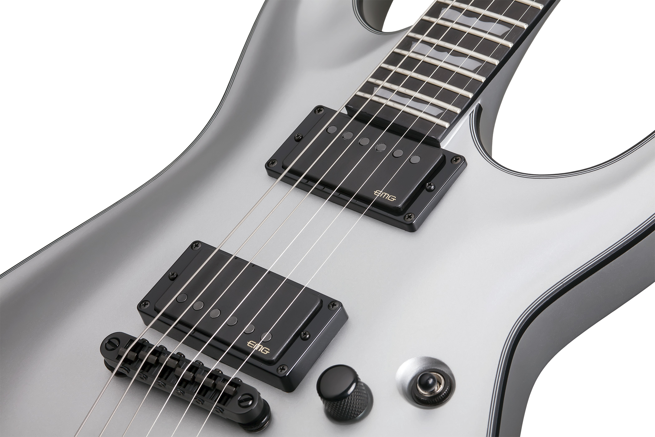 Schecter C-1 Platinum Hh Emg Ht Eb - Satin Silver - Elektrische gitaar in Str-vorm - Variation 3