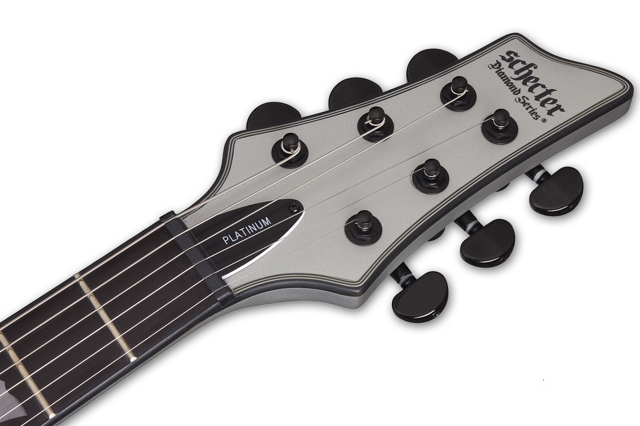 Schecter C-1 Platinum Hh Emg Ht Eb - Satin Silver - Elektrische gitaar in Str-vorm - Variation 4