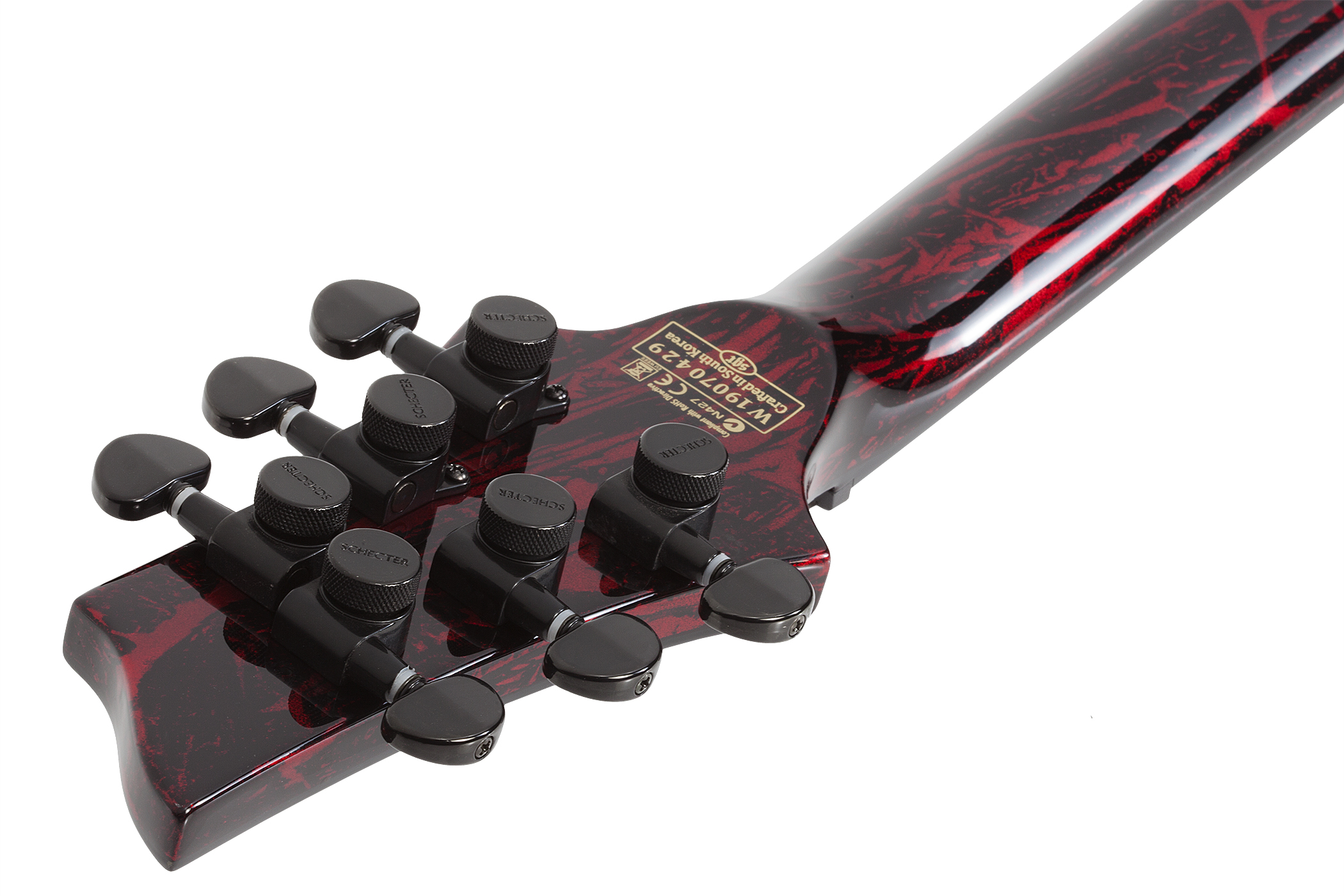 Schecter C-1 Silver Mountain 2h Ht Eb - Blood Moon - Elektrische gitaar in Str-vorm - Variation 3