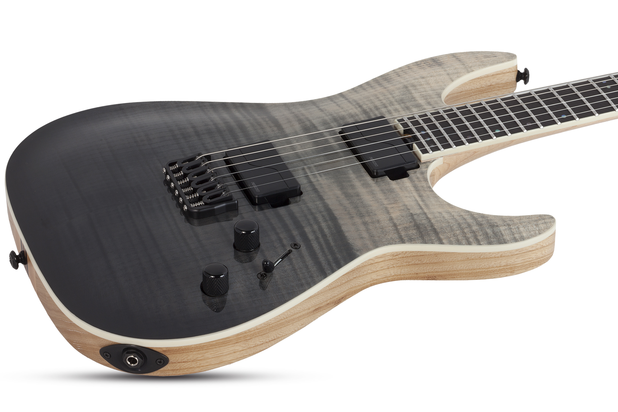 Schecter Sls Elite C-1 2h Fishman Fluence Modern Ht Eb - Black Fade Burst - Elektrische gitaar in Str-vorm - Variation 1