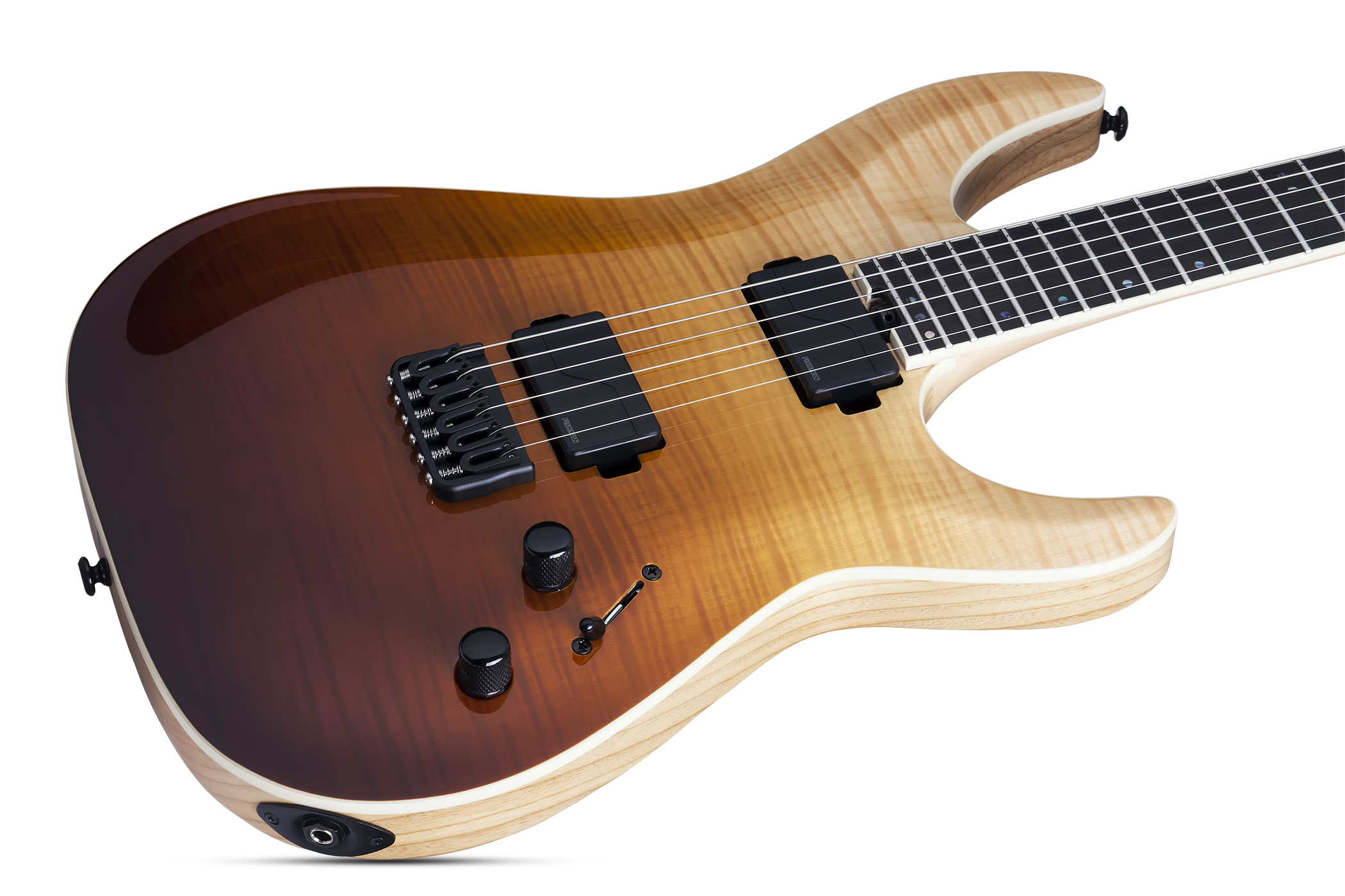 Schecter Sls Elite C-1 2h Fishman Fluence Modern Ht Eb - Antique Fade Burst - Elektrische gitaar in Str-vorm - Variation 1