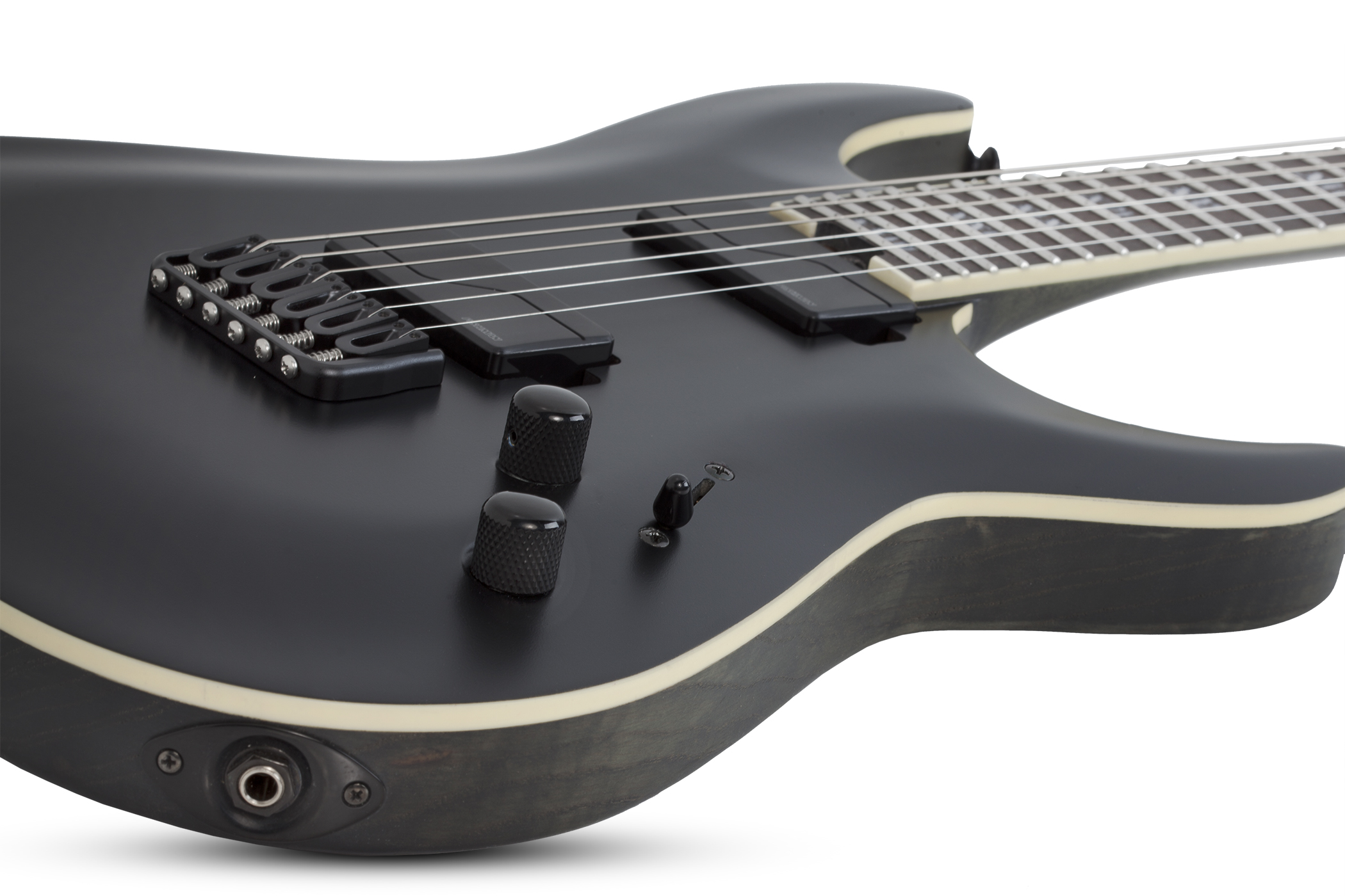 Schecter C-1 Sls Evil Twin 2h Fishman Ht Eb - Satin Black - Elektrische gitaar in Str-vorm - Variation 1