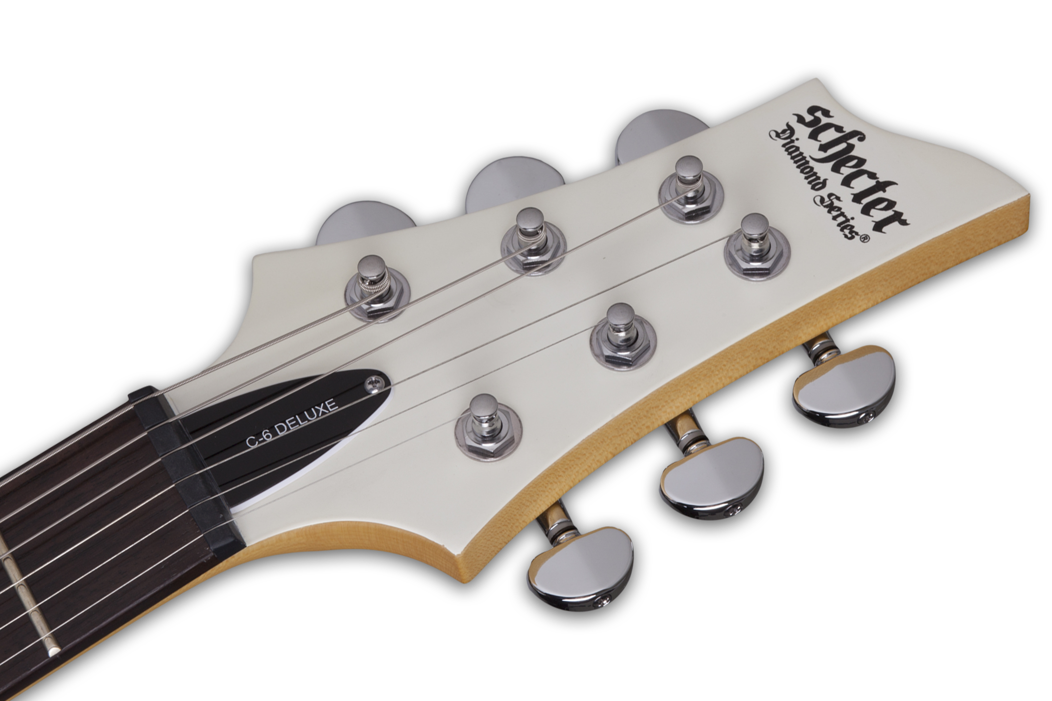 Schecter C-6 Deluxe 2h Ht Rw - Satin White - Guitarra eléctrica de doble corte. - Variation 4