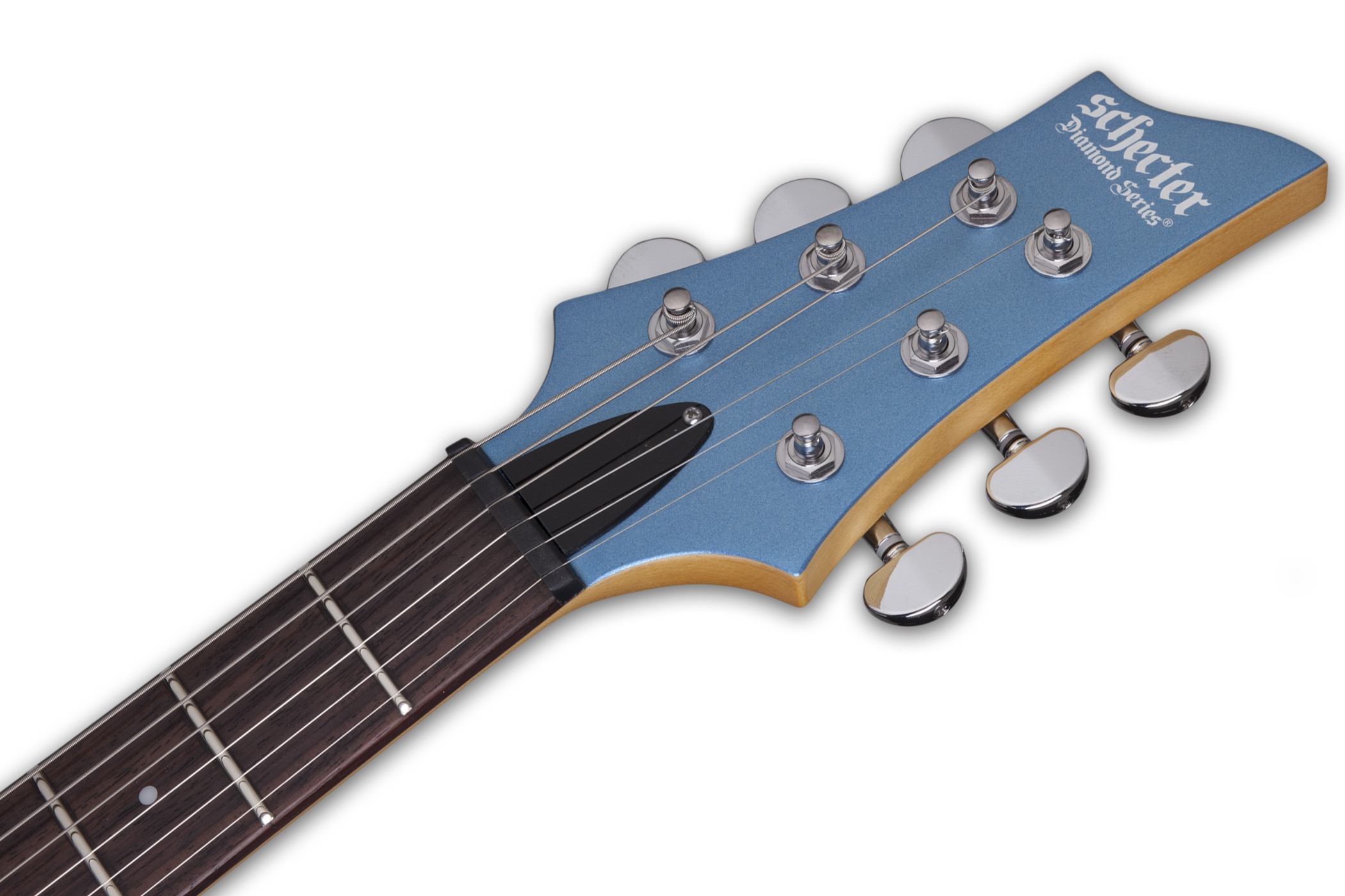 Schecter C-6 Deluxe 2h Ht Rw - Satin Metallic Light Blue - Guitarra eléctrica de doble corte. - Variation 5