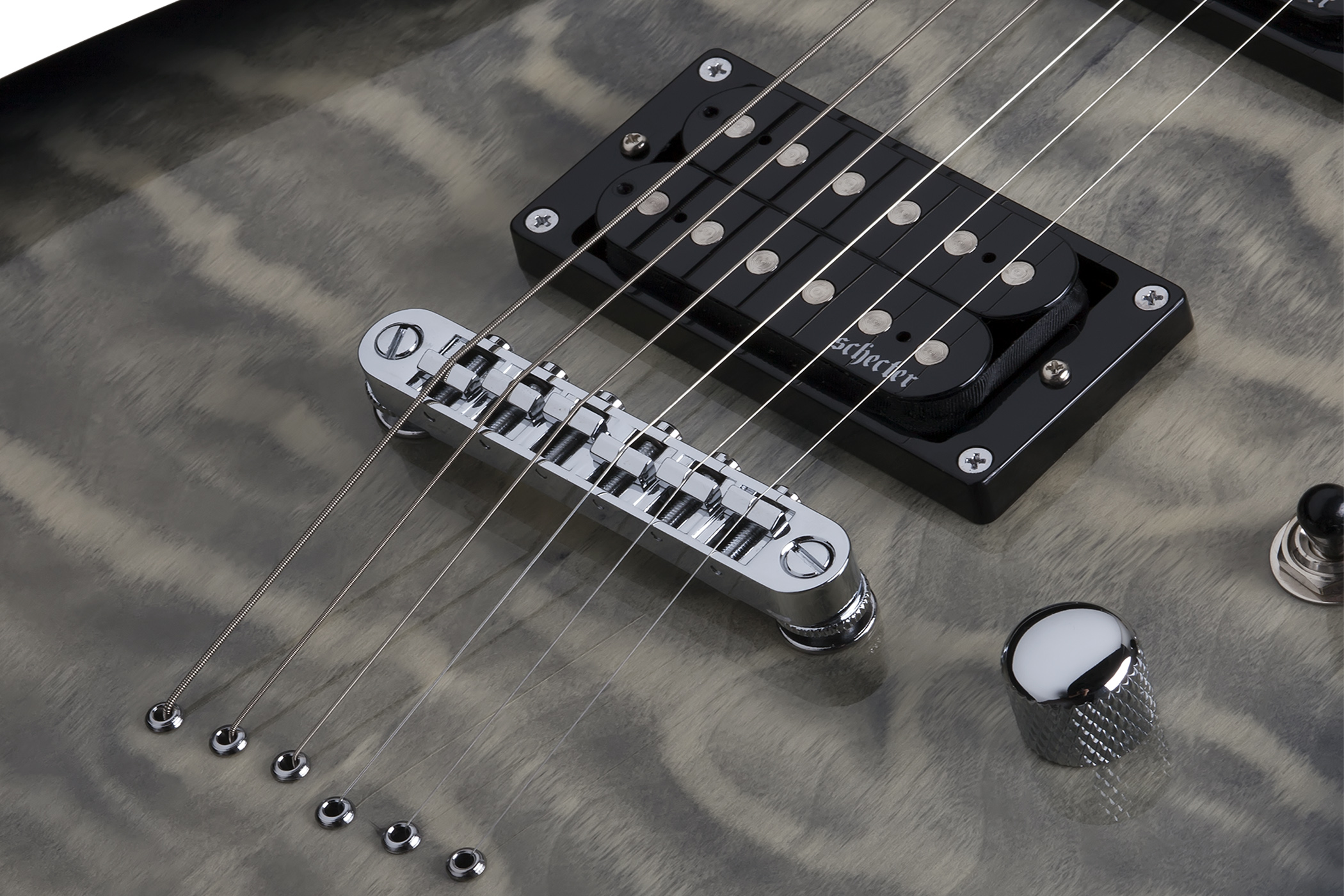 Schecter C-6 Plus 2h Ht Rw - Charcoal Burst - Guitarra eléctrica de doble corte. - Variation 4