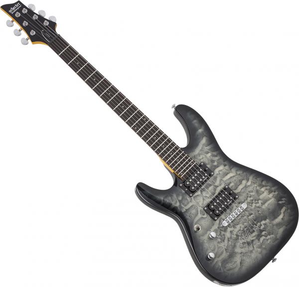 Solid body elektrische gitaar Schecter C-6 Plus LH - Charcoal burst