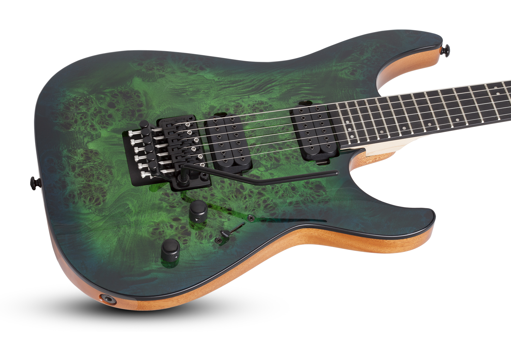 Schecter C-6 Pro Fr 2h Wen - Aqua Burst - Guitarra eléctrica de doble corte. - Variation 1