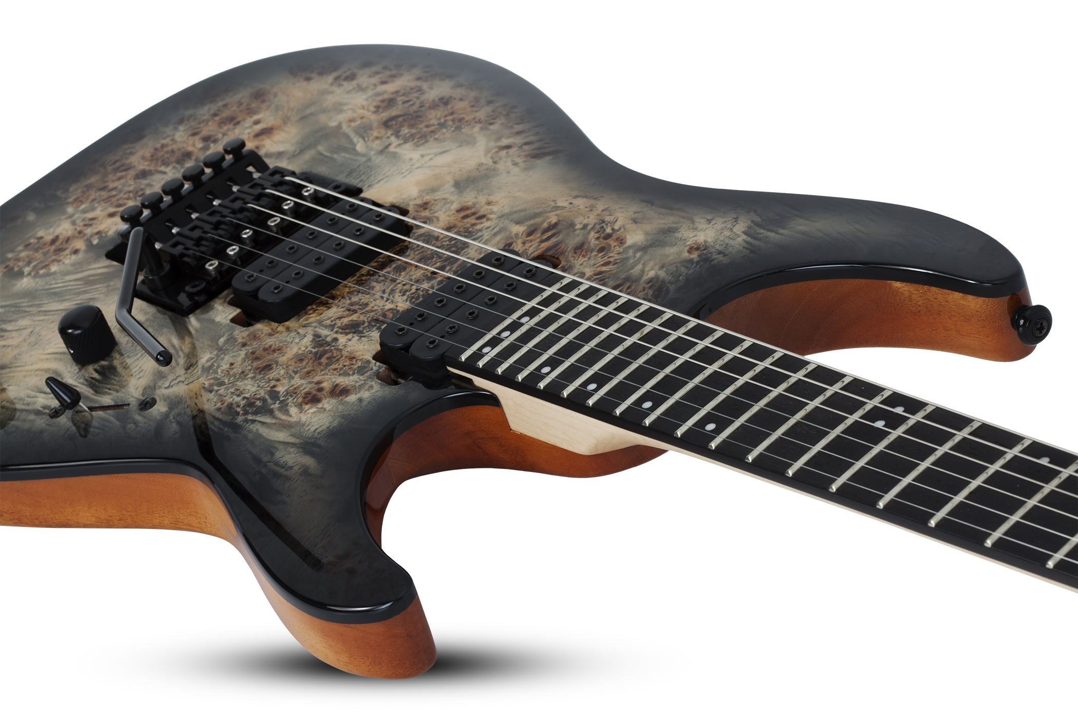 Schecter C-6 Pro Fr 2h Wen - Charcoal Burst - Guitarra eléctrica de doble corte. - Variation 1