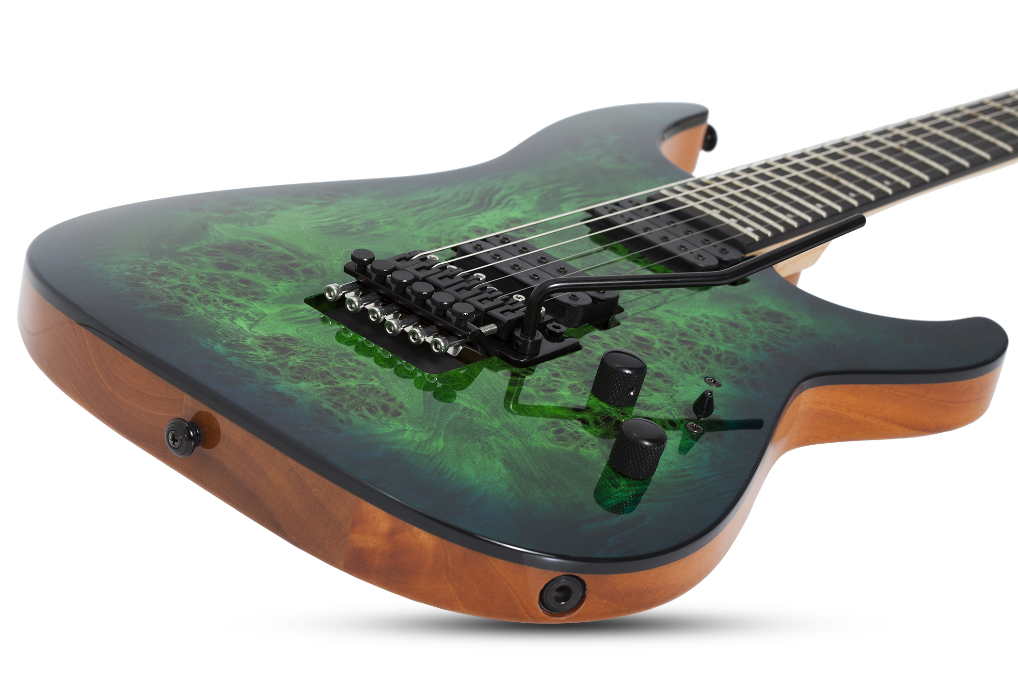 Schecter C-6 Pro Fr 2h Wen - Aqua Burst - Guitarra eléctrica de doble corte. - Variation 2