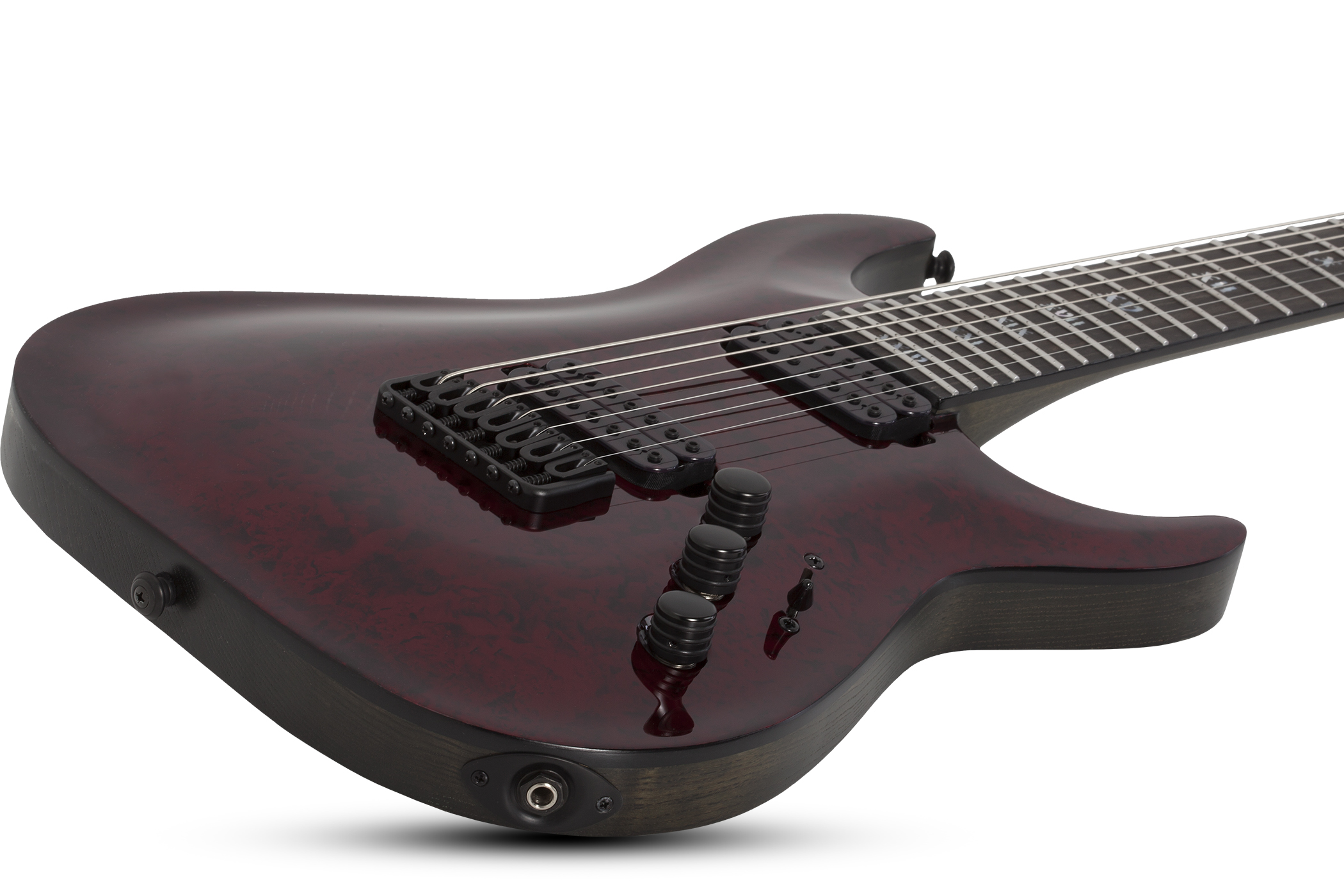 Schecter C-7 Apocalypse 2h Ht Eb - Red Reign - 7-snarige elektrische gitaar - Variation 1