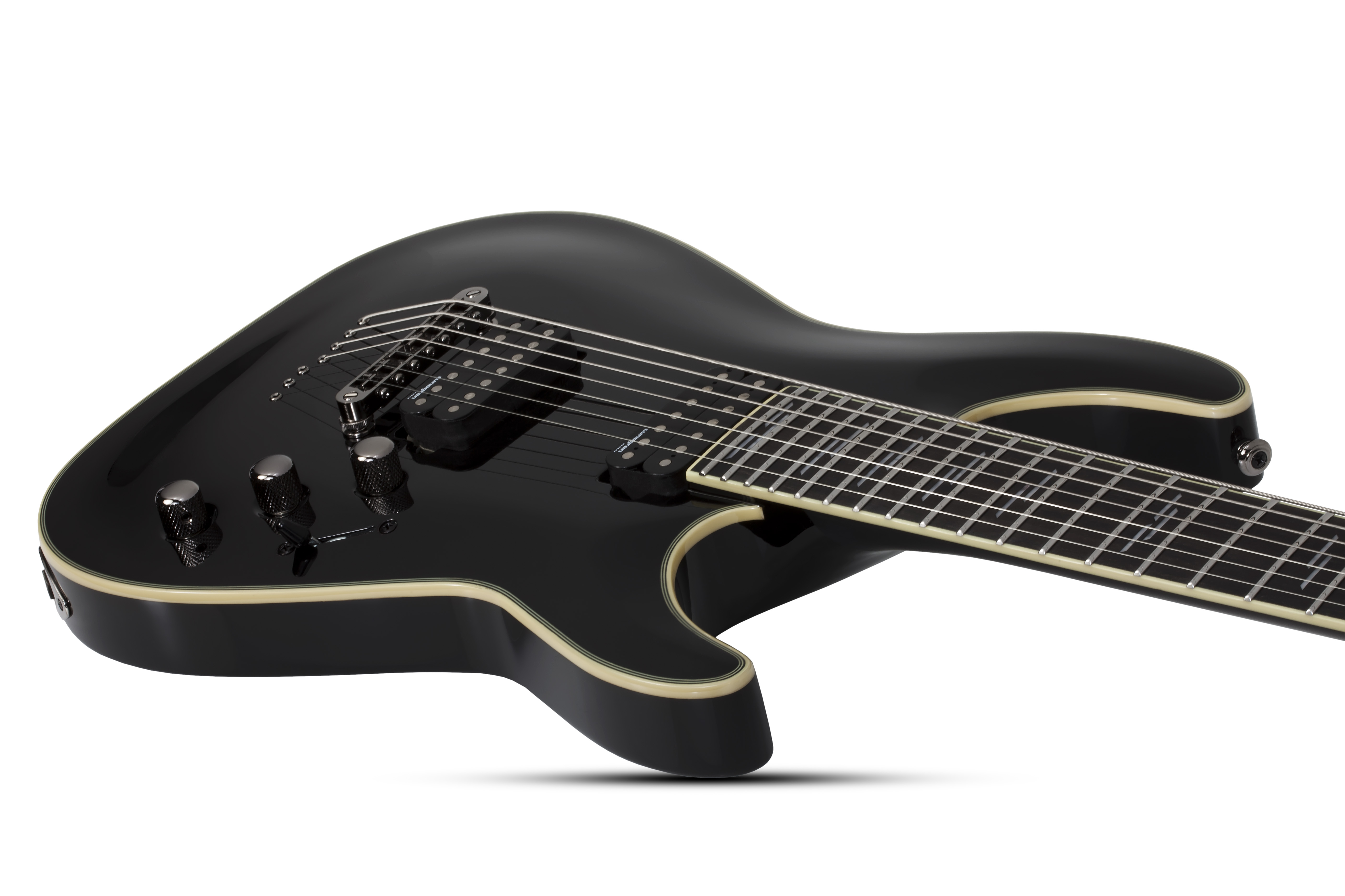 Schecter C-7 Blackjack 7c 2h Lundgren Ht Eb - Black - 7-snarige elektrische gitaar - Variation 1