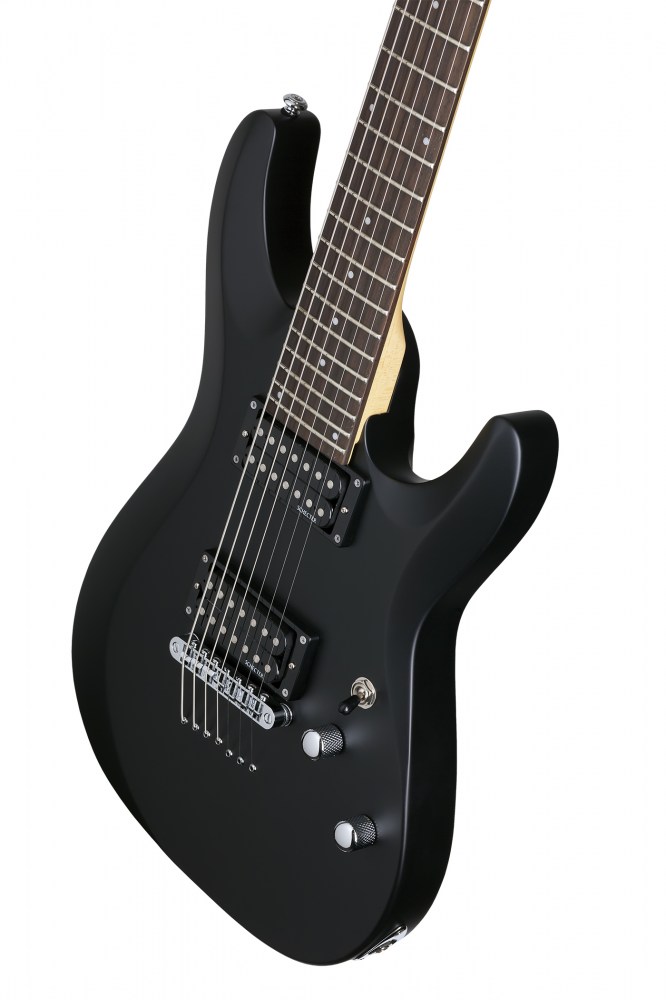 Schecter C-7 Deluxe 2h Ht Rw - Satin Black - 7-snarige elektrische gitaar - Variation 2
