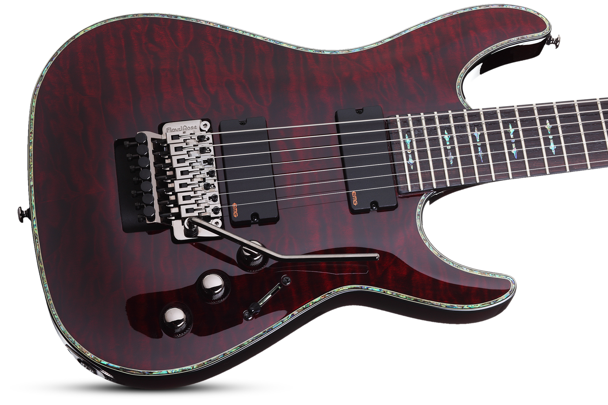 Schecter C-7 Fr Hellraiser 7c 2h Emg Rw - Black Cherry - 7-snarige elektrische gitaar - Variation 1