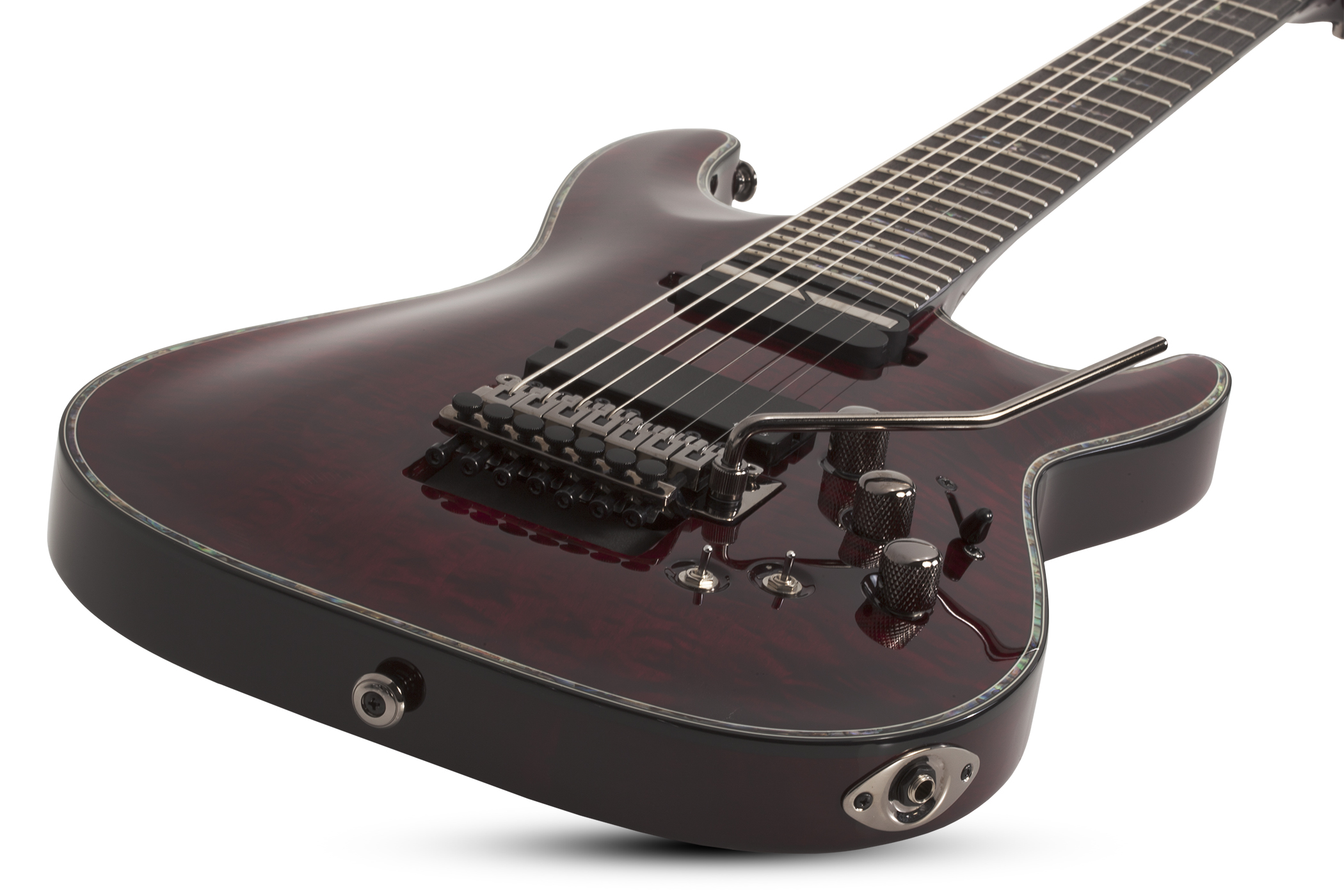 Schecter C-7 Fr S Hellraiser 7c 2h Emg Sustainiac Rw - Black Cherry - 7-snarige elektrische gitaar - Variation 1