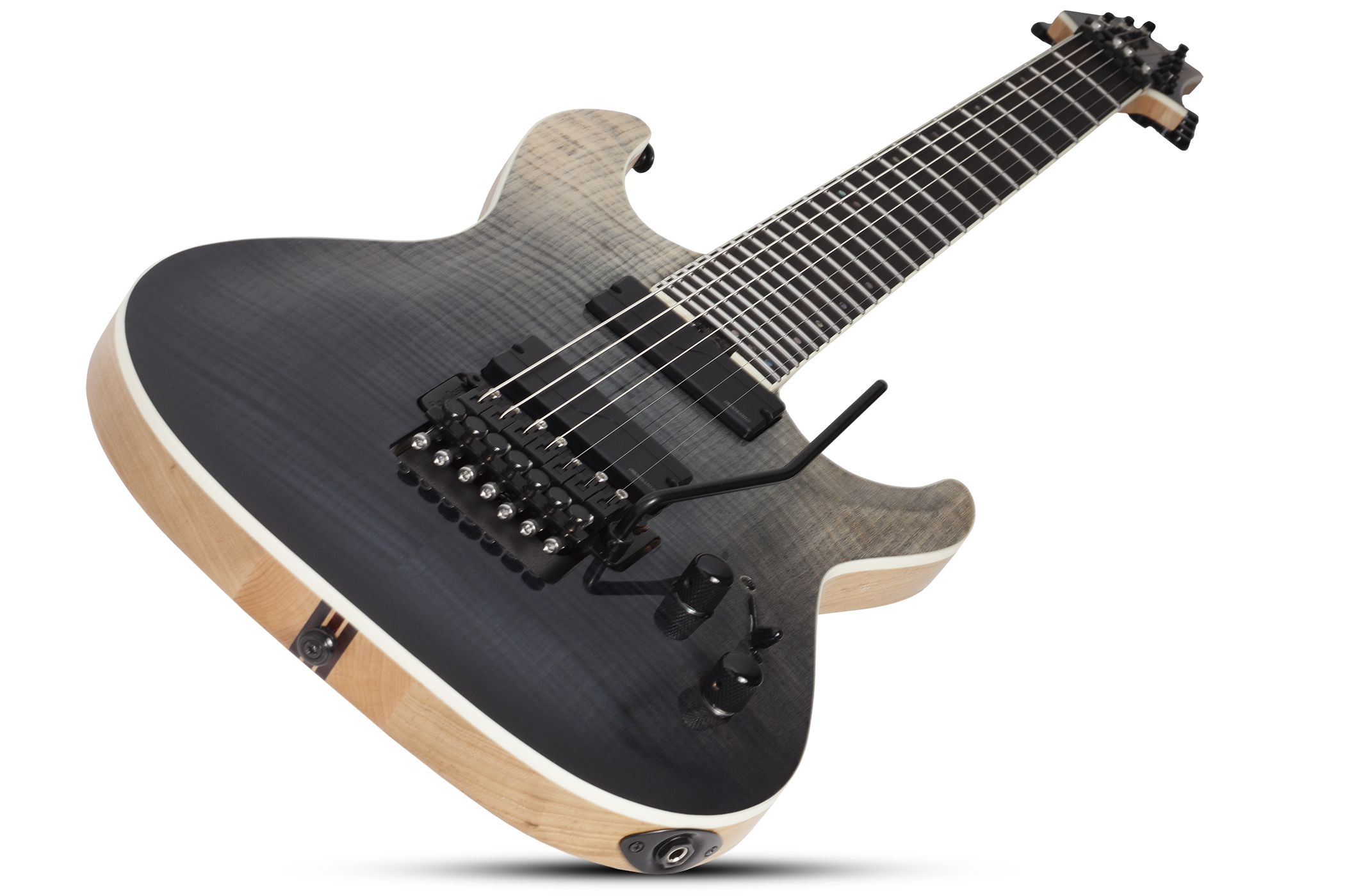 Schecter C-7 Fr Sls Elite 2h Fishman Ht Eb - Black Fade Burst - 7-snarige elektrische gitaar - Variation 1