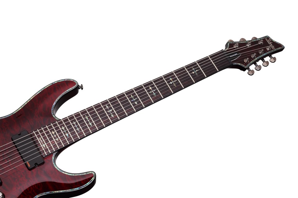 Schecter C-7 Hellraiser 7c 2h Emg Ht Rw - Black Cherry Gloss - 7-snarige elektrische gitaar - Variation 4