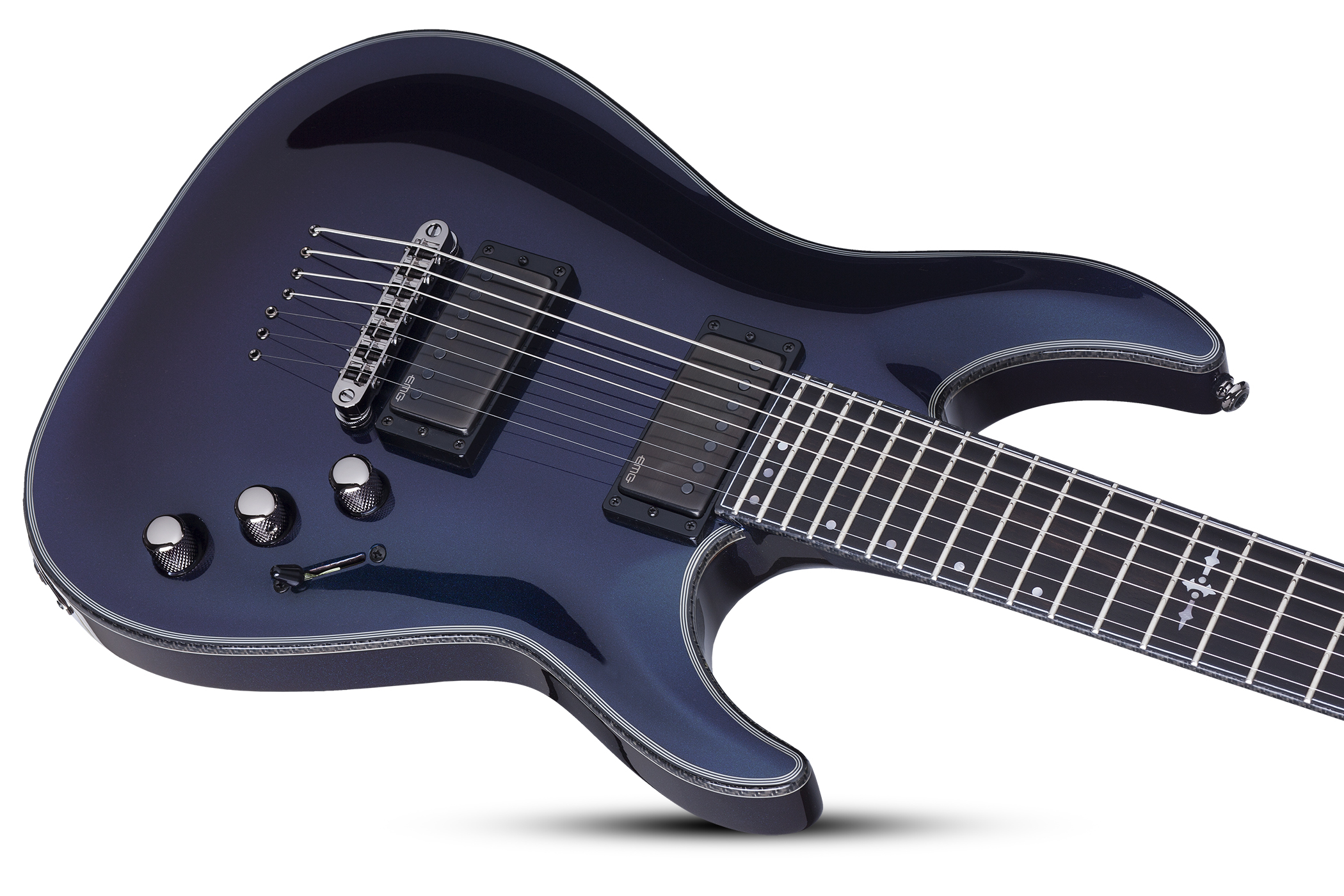 Schecter C-7 Hellraiser Hybrid 7c 2h Emg Ht Eb - Ultra Violet - 7-snarige elektrische gitaar - Variation 2
